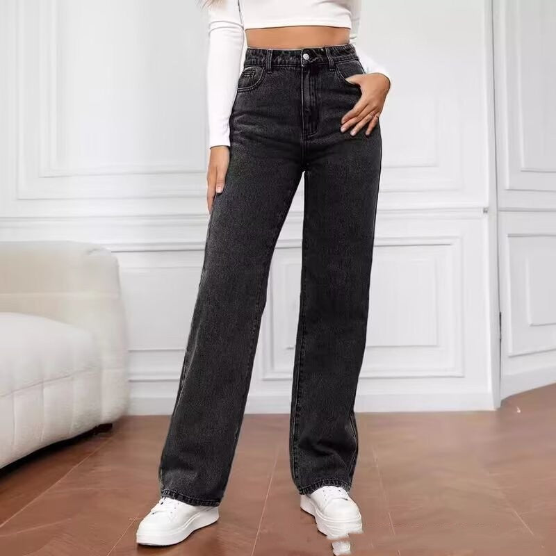 Sweet And Spicy Style High Waist Straight Jeans